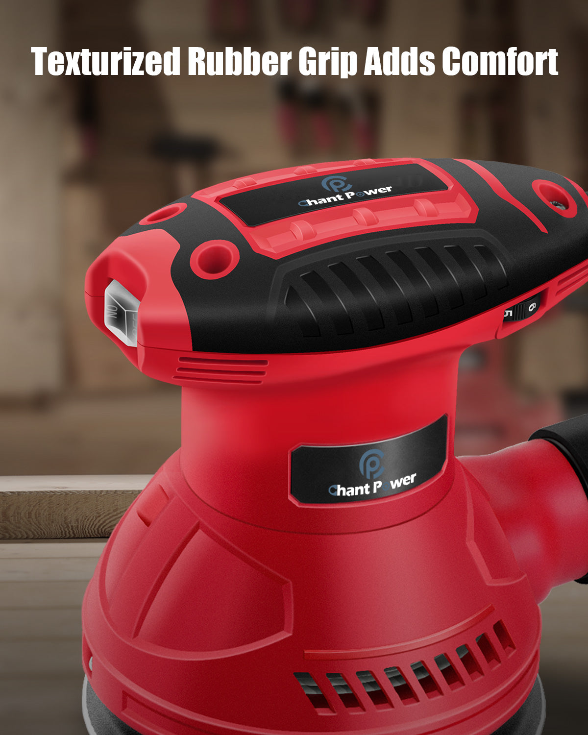 C P CHANTPOWER Orbital Sander 3.0 Amp 5 Inch Electric Sander Tool 6 Variable Speeds Random Orbit Sander for Woodworking, 7000-14000 RPM