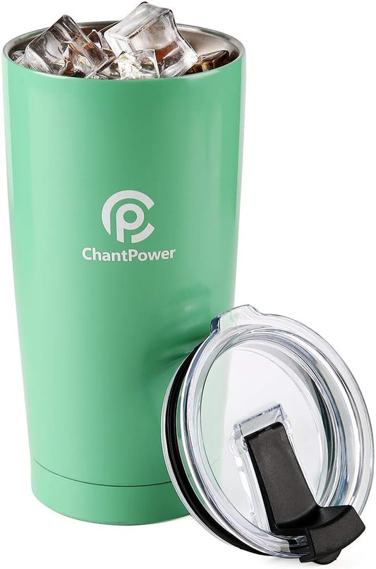 C P CHANTPOWER Stainless Steel Tumblers with Lid  30oz - Double Wall Vacuum Insulated Travel Coffee Mug for Car Cup Holder,Keeps Temperature for 24hr
